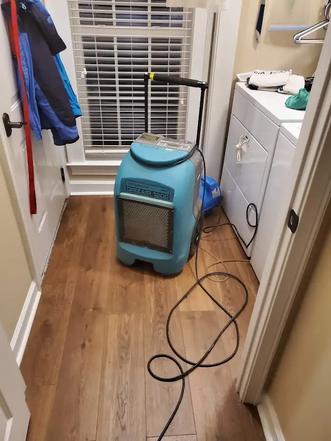 Commercial dehumidifier deployed for Flood Damage Cleanup in Westford